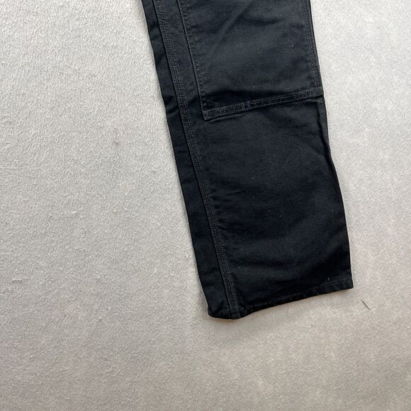 Carhartt EB136 Washed Duck Double Front Work Dungaree Pants Size 36x36 Black - Picture 9 of 16